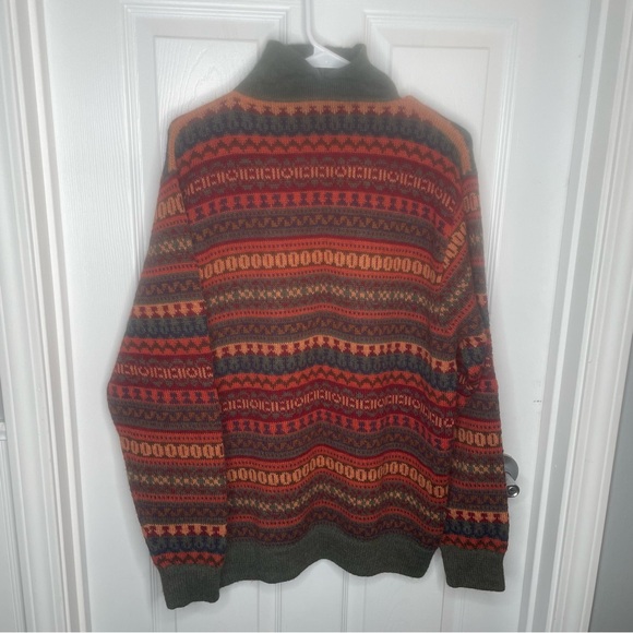 Novica Mountain Sunset Fair Isle Alpaca Art Knit Peru Pullover Sweater Nordic XL - Picture 6 of 15
